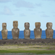 Moai on Rapa Nui, pictured in August 2022.
